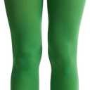 Frola Women's 80 Denier Soft Semi Opaque Solid Color Footed Pantyhose Tights (Large-X-Large, Clover Green)