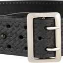 Perfect Fit Leather Duty Belt 2.25 inch Basketweave Sam Browne Belt US Made, Order 2 Sizes up