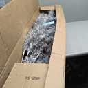 7.5 ft. Hinged Unlit Artificial Silver Tinsel Christmas Tree Holiday with 1258 Tips