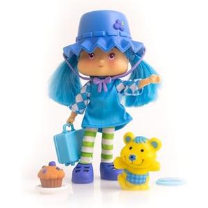 Strawberry Shortcake 5.5-inch Blueberry Muffin Poseable Sweet Scented Fashion Doll with 4 Surprise Reveal Accessories