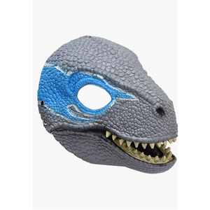 Dino Mask - Moving Jaw Soft Latex Raptor Mask with Realistic Texture and Color