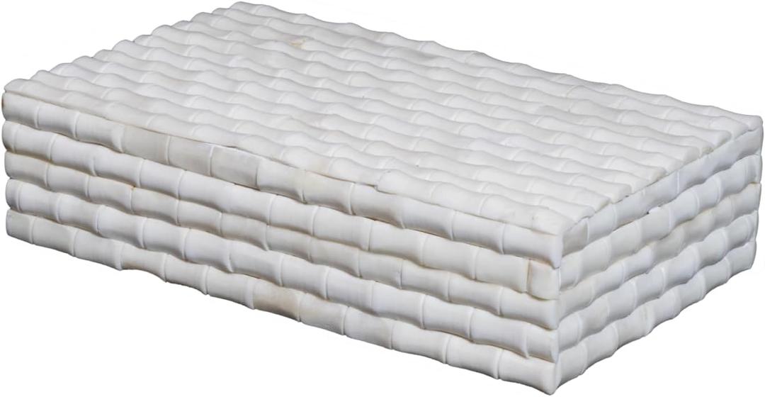 Handicrafts Home Decorative Storage Box 10x6 – Remote Organizer Box with Lid, Modern Decorative Keepsake Box, Boho Shelf Décor, Memory Box for Photos or Letters, Decorative Box for Table Décor