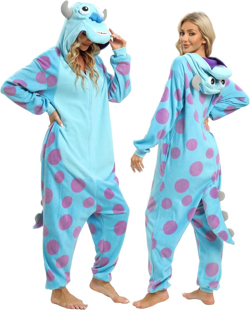 Onesie Adult Animal Pajamas (X-Large, 0067blue)