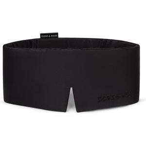 Dore & Rose Deep Sleep Mask for Women and Men - 23 Momme Mulberry Silk Eye Mask for Sleeping and Travel, 100% Blackout, Adjustable Strap, Cooling Soft Black Silk Eyemask Award-Winning Luxury