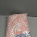 Soft Brushed Microfiber Duvet Cover Set with Zipper Closure and Corner Ties, Reversible Design for Christmas Holiday, Pink and Grey Color-Queen Size