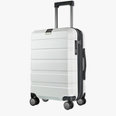 KROSER Hardside Expandable Carry On Luggage with Spinner Wheels & Built-in TSA Lock, Durable Suitcase Rolling Luggage with USB Port, Carry-On 20-Inch, White