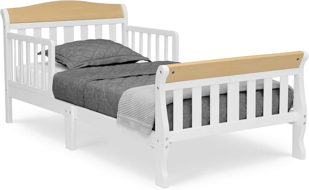 Delta Children Canton Toddler Bed, Bianca White/Natural