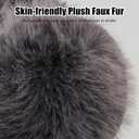 Women Winter Earmuffs Foldable Fluffy Ear Muffs Furry Faux Fur Ear Warmer Soft Fit Plush Ear Cover for Cold (A-dark Gray)