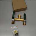 Garden Hose Splitter, 3/4 Rust and Freeze Resistant Outdoor Hose Manifold with 2 Green Extra Long Handles Faucet Adapter-Heavy Duty Brass 2-Way Valve