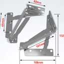 2 Pieces 80 Degree Foldable Lifting Bracket, Black Spring Hinges are widely Used in Sofa Hinge Lifters, Furniture Storage Support Hinges