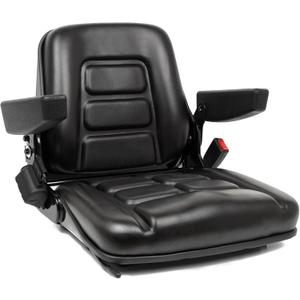 Universal Forklift Seat, Tractor Seat with Micro Switch,Armrest And Safety Belt,for Tractor,Excavator Skid Loader Backhoe Dozer Telehandler