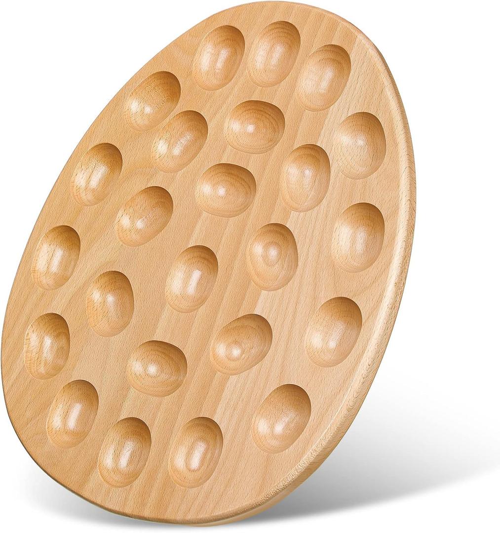 Reversible Wood Egg Platter