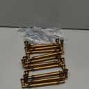 Asidrama 10 Pack 5 Inch(128mm) Brushed Antique Brass Cabinet Pulls, Kitchen Aged Brass Cabinet Handles Vintage Hardware for Cupboard Drawer (5" Hole Center)