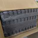 0.79in Extra-Thick 72 Sq Ft Exercise Equipment Mats, 18 Tiles Rubber Top EVA Foam Workout Mats, Interlocking Gym Flooring for Home Gym, 24 x 24in, Black & White