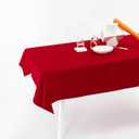 Home Brilliant Red Tablecloths for Rectangle Tables Table Cloth for 6 Foot Tables for Parties Buffet Picinic Camping Holiday Birthday Party Valentine's Day Dinner Decor, 60x60 inch, Red