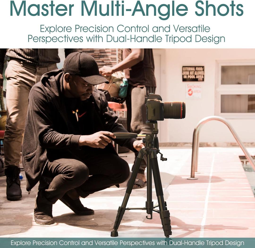 Ubeesize 74Inc Dual Handle Camera Tripod SR74