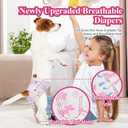 Dono Disposable Dog Diapers Female, Super Absorbent Doggie Diaper, Rapid-Dry Gel Technology Puppy Diapers, Leak-Proof Fit for Cat Doggy in Heat, Excitable Urination, Incontinence, XX-Small
