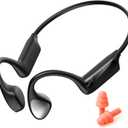 Bone Conduction Headphones - Bluetooth 6.0 Open Ear Headphones, Comfort Fit Wireless Headphones with Mic, 10hrs Playtime, IPX6 Sweatproof, Lightweight,Premium Loud Sound for Running, Sport,Travel (Black)