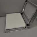 Anbte Folding Camping Table, Aluminum 24" x 16" Adjustable Height Small Folding Table with Carrying Handle, Lightweight, Portable Camping Table Waterproof for Outdoor Indoor Picnic Beach BBQ, Silver