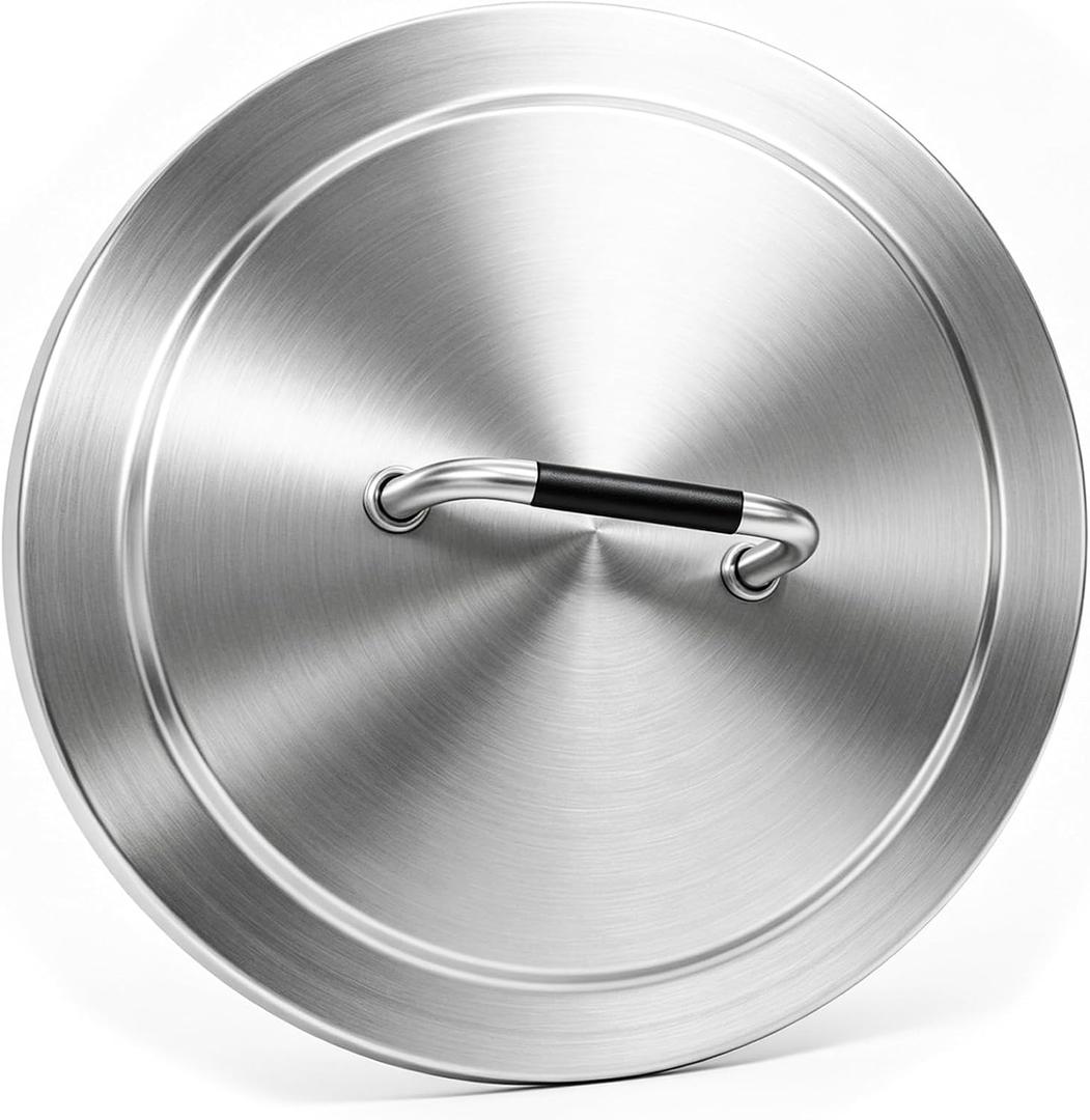 Fire Pit Lid for Solo Stove Bonfire 2.0, 19.5" 304 Stainless Steel Round Lid for SoloStove Accessories Bonfire and Other 19.5 inch Outdoor Firepit with Heat Resistant Handle