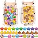 34 Pcs Potty Training Reward Jars Classroom for Kids, Mason jar: about 8 x 5 inches/ 20.4 x 12.7 cm