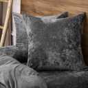 Cushion Cover Velvet Gray 1Pack 24 x 24 x 10 In