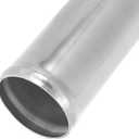 X AUTOHAUX OD 2.5" 63mm Length 12" 300mm Aluminum Alloy Tube Intercooler Pipe 45 Degree Air Intake Tube Silver Tone for Car