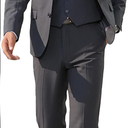 Aowdoy Men's Linen Suit 3 Piece Slim Fit Summer Beach Wedding Dress Tux Prom Suit Blazer Jacket and Pants, Dark Grey, 3XL