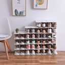 6-Tier Narrow Shoe Rack for Small Entryways, Space-Saving Adjustable Stackable Shelves, Free Standing Shoe Organizer for Closet, Corner, Doorway, White