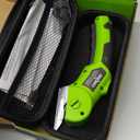 Cardboard Cutter - Rechargeable Cordless Electric Scissors, 4V Duty Electric Box Cutter for Cardboard, Safety Lock & LED Light, Powerful Cutting for Carton Carpet Plastic Fabric Leather