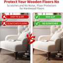 3 x Ezprotekt 2.5 inch Non Slip Round Wood Furniture Pads for Hardwood Floors, 4 Pcs Anti Slip Furniture Coaster for Chair Sofa Bed Couch, Furniture Cups with Anti-Slide EVA Anti-Scratch (Dark Brown)