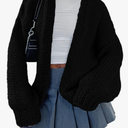 PRETTYGARDEN Cardigan Sweaters for Women Trendy Fall Fashion 2025 Long Sleeve Chunky Knit Cardigans Winter Clothing Outfits, Size XL