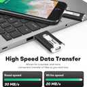 FileNest 4-in-1 USB Flash Drive for iPhone iPad, High Speed Photo Stick External Memory Storage, Thumb Drive Backup USB Memory Stick for Photos and Videos, Compatible with Android PC (Pink, 256GB)