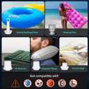 Portable Air Pump for Inflatables, Eagerey 2000mAh USB C Rechargeable Tiny Air Pump with Camping Light Ultra-Mini Air Mattress Pump for Pool Floats Sleeping Pad Swimming Ring Vacuum Storage Bag