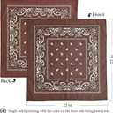 Bandanas Pack 10 Pcs, 100% Cotton Bandanas for Men Women, 22x22 Inches