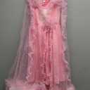 Aolliya Pink Witch Dress for Girls 2 Piece Good Witch Costumes Halloween Fancy Dress Up Party Birthday Cosplay Outfits (4-5 Years)