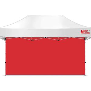 MASTERCANOPY Instant Canopy Tent Sidewall for 10x20 Pop Up Canopy, 1 Piece, Red