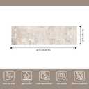 2x6ft Non-Slip Washable Kitchen Rug - Modern Carpet Runner for Hallway,Bedroom Bedside,Laundry Room,Entryway with Rubber Backing Abstract Neutral Low-Pile Thin (Beige Grey,2x6)