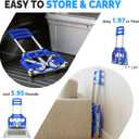 FCH Folding Hand Truck Aluminum Portable Folding Hand Cart 165lbs Capacity Hand Cart and Dolly Ideal for Home, Auto, Office,Travel Use,Blue