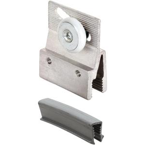 Prime-Line M 6145 Aluminum Frameless Shower Door Top Bracket Roller Assembly, 3/4 In. Round Plastic Wheel, Fits 3/16 In. Glass (2 Pack)