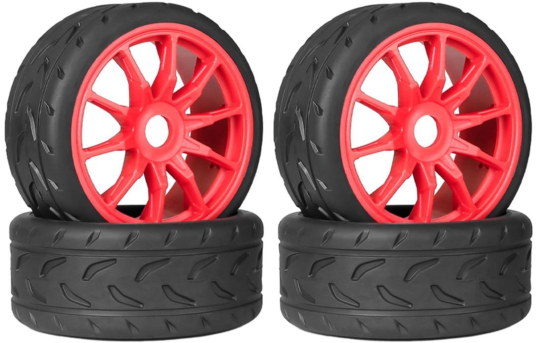 On Road Tire Tyre 17mm Wheel Rims for Arrma 1/7 Infraction Felony FS Racing Model GT RC Car Upgrade On Road Tyre 4Pcs One Set