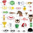 55PCS Kentucky Party Derby Day Photo Booth Props Supplies Horse Racing Decorations