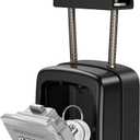 KeeKit Key Lock Box, Upgraded Key Safe Box for Lever Handles with Removable Buckle & Resettable 4-Digit Combination, Waterproof Secure Storage for Home, Office, Indoor & Outdoor Use