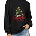 ZENUTA Sweatshirt for Women Long Sleeve Crewneck Womens Sweatshirt Pullover Long Sweatshirts for Women Tunic Top Loose Fit, L, Black
