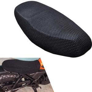 Motorcycle Seat Cover, Anti-Slip Cushion, Insulated and Breathable Honeycomb Mesh, Moped Seat Cover, 37.4x23.6In (Black)