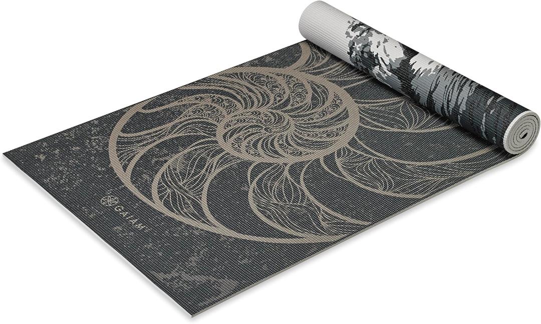 Gaiam Yoga Mat - Premium Print Reversible Extra Thick Non Slip Exercise & Fitness Mat for All Types of Yoga, Pilates & Floor Workouts