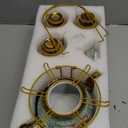 Zhehao 20 Pcs Porcelain Tea Set with Metal Holder and Spoon Adult Ceramic Tea Set European Flower Painting Teapot Cup Saucer Spoon for Women, Large Version(Fresh Style)