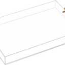Clear Acrylic Tray with Metal Handle,No Need to Assemble-for Ottoman,Coffee Table, Breakfast, Tea, Food, Butler - Decorative Tray (12x18 Inch, Clear)