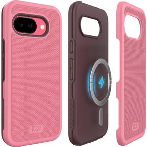 TUDIA for Google Pixel 9a Case (2025) - [Magsafe Compatible] [MergeGrip] Dual Layer Slim [Military Grade Drop Tested] Shockproof Protective Pixel 9A Phone Cases - Smokey Pink