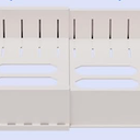 SWOMMOLY Expandable Food Storage Container Lid Organizer, Includes 6 Adjustable Dividers, 30 Preprinted and Blank Writable Labels, White